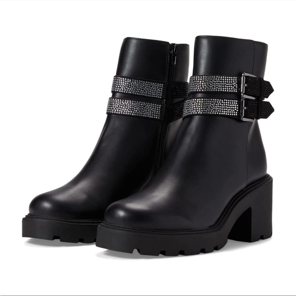 Steve Madden North Chunky Embellished Platform Boots Size 7.5